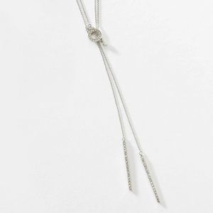 Pavé Stick Lariat Necklace